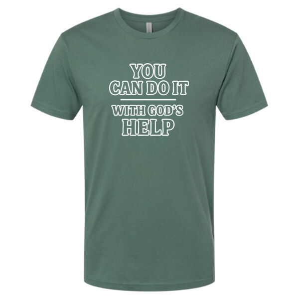 You can do it with God's Help - Cotton T-Shirt Thumbnail